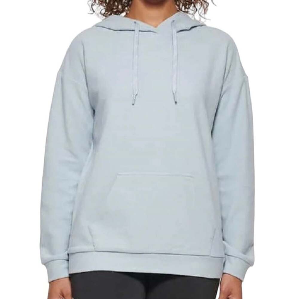 Andrew Marc New York Ribbed Cozy Hoodie Blue Size XL